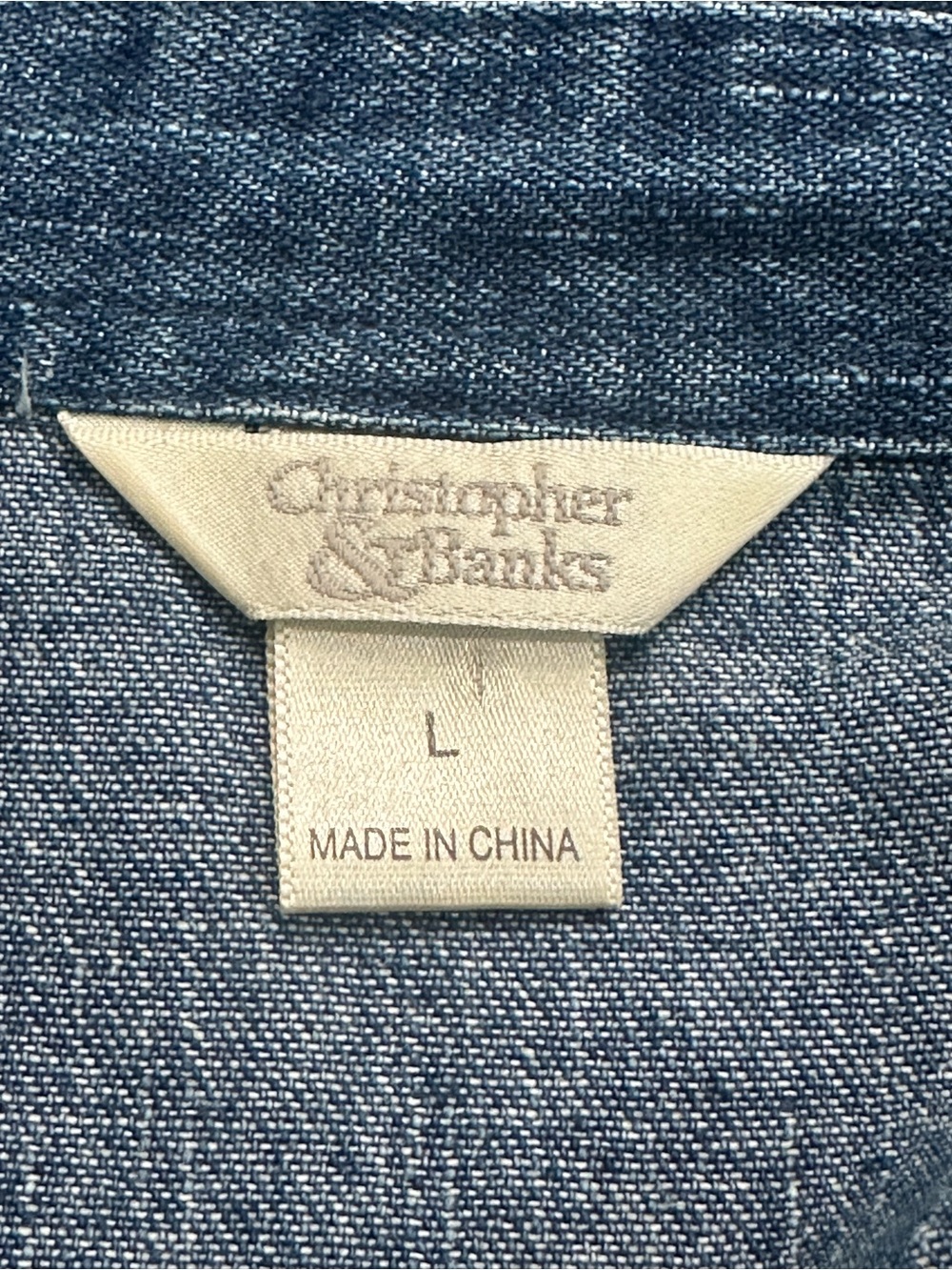 Christopher & Banks Lightweight Embroidered Denim Jacket. Vintage. Size: Large - Picture 3 of 9